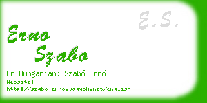 erno szabo business card